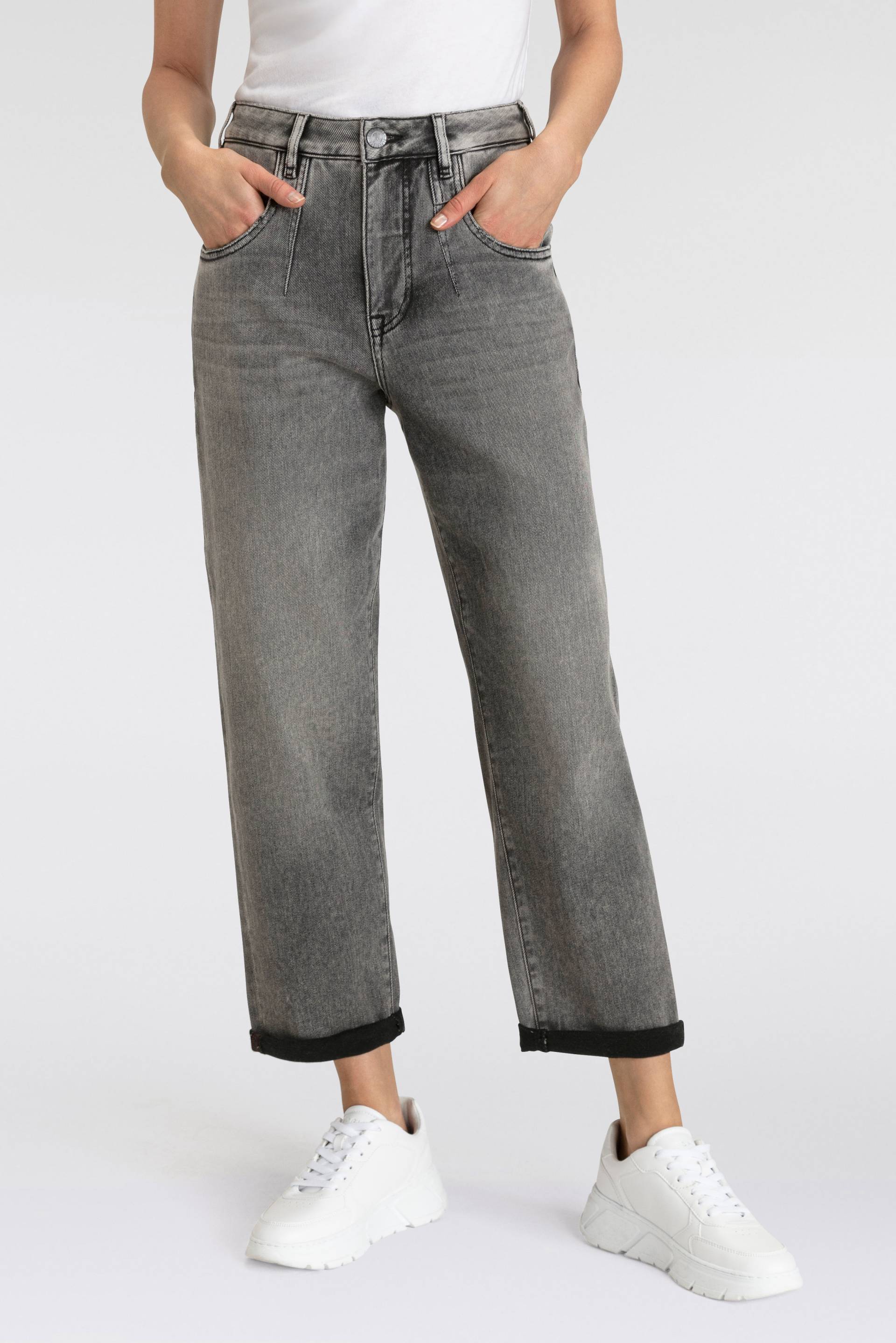 Herrlicher Loose-fit-Jeans »Brooke Organic Denim Brushed«, mit figurbetonenden Abnähern vorn von Herrlicher