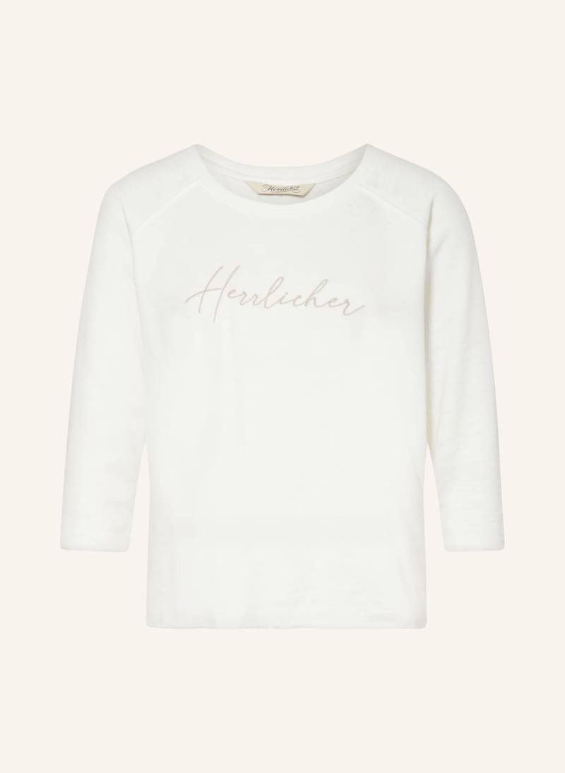 Herrlicher Sweatshirt Angelika Mit 3/4-Arm weiss von Herrlicher