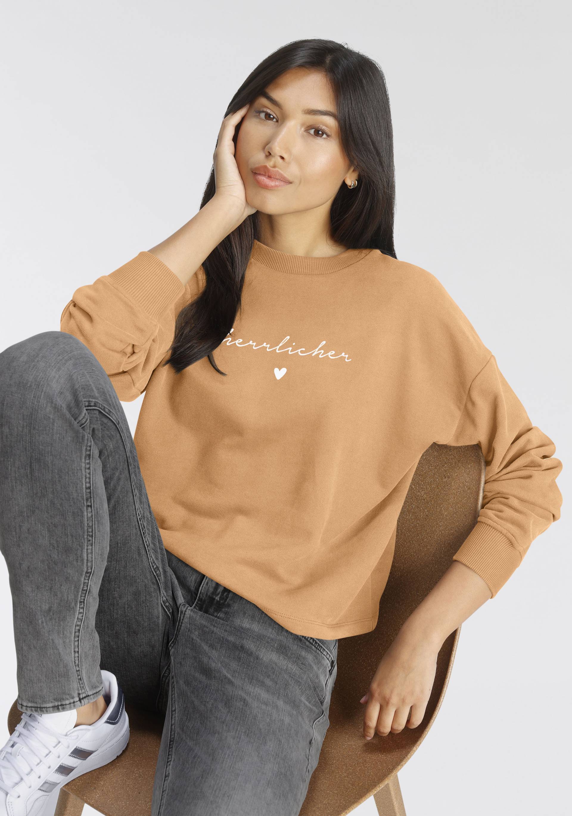 Herrlicher Sweatshirt »OTINA«, mit Herrlicher Logo-Statement-Print von Herrlicher