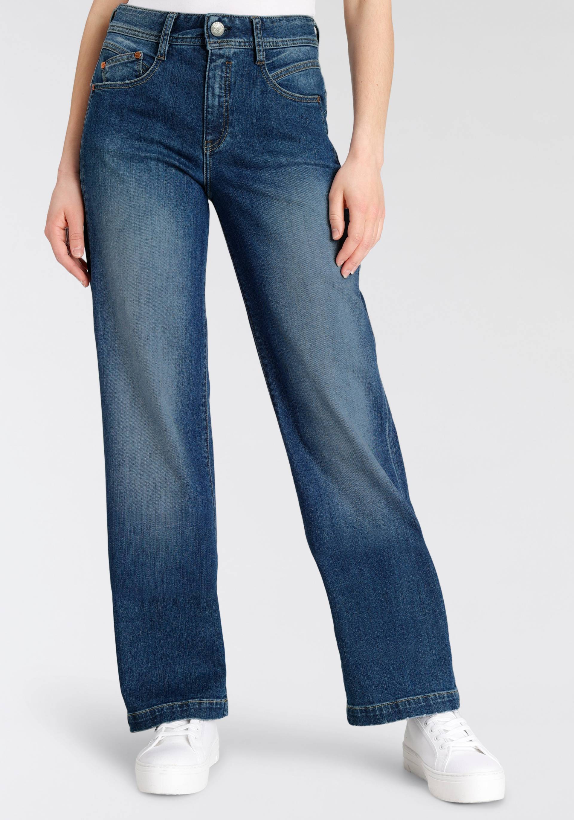 Herrlicher Weite Jeans »Gila Sailor Long Organic«, Waschung von Herrlicher