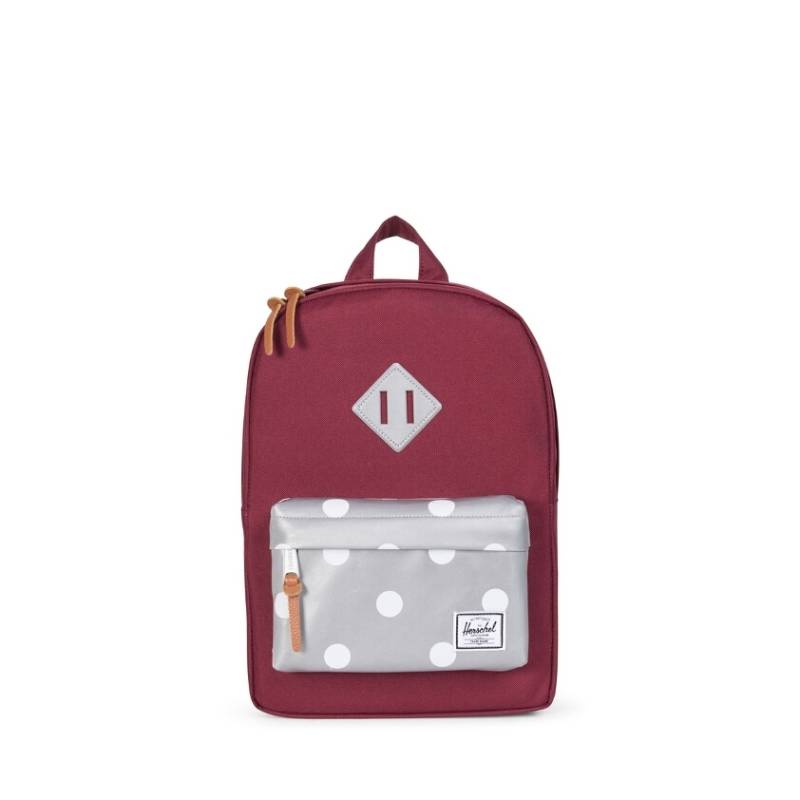 Heritage Kids - Kinder-Rucksack in Windsor-Weinrot und Grau von Herschel