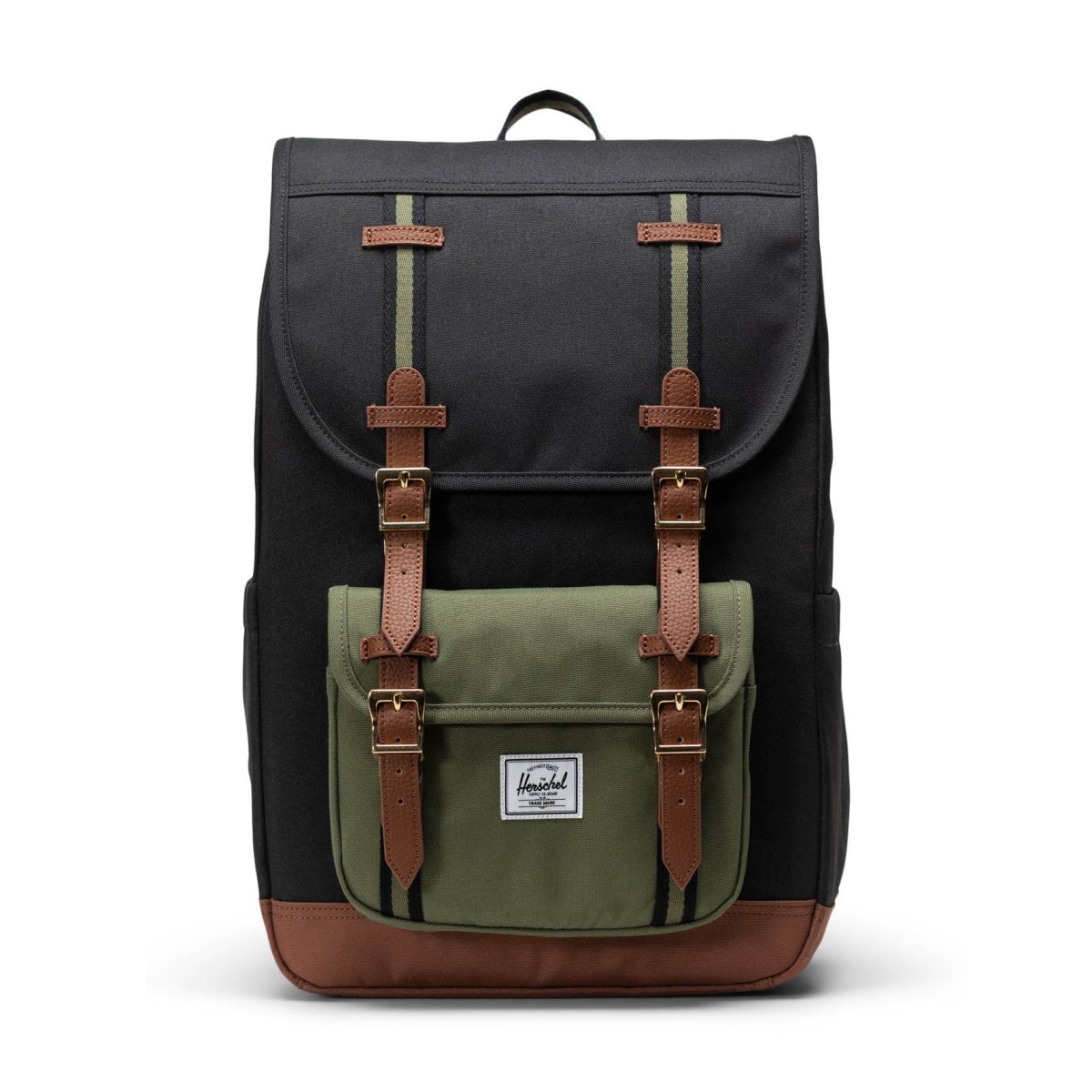 Little America - Mid Backpack in Schwarz/Grün von Herschel