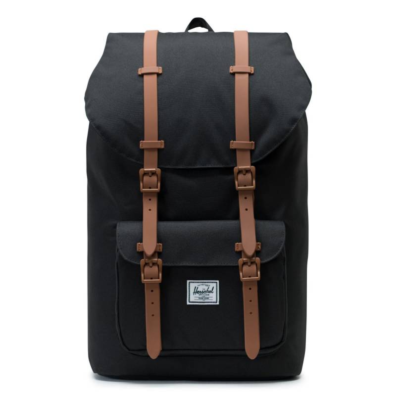 Little America - Rucksack 25L in Black/Saddle Brown von Herschel