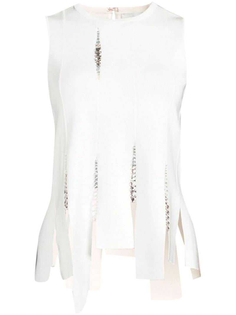 Hervé Léger distressed blouse - White von Hervé Léger