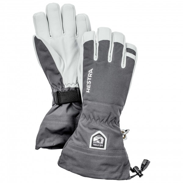 Hestra - Army Leather Heli Ski 5 Finger - Handschuhe Gr 10 grau von Hestra