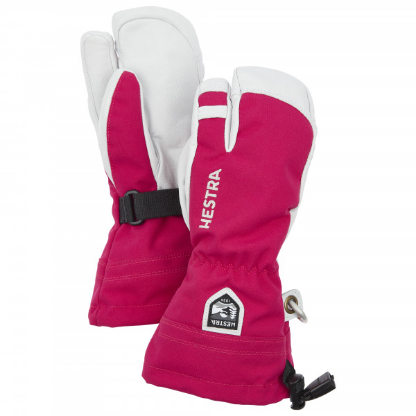 Hestra - Kid's Army Leather Heli Ski 3 Finger - Handschuhe Gr 3;4;5;6;7 blau;grau;rosa;schwarz von Hestra