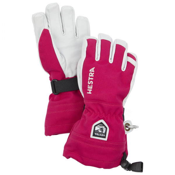 Hestra - Kid's Army Leather Heli Ski 5 Finger - Handschuhe Gr 3;4;5;6;7 blau;grau;rosa von Hestra