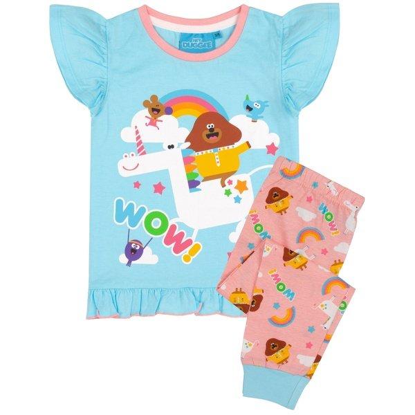 Hey Duggee - WOW! Schlafanzug mit langer Hose, 104, Blau von Hey Duggee