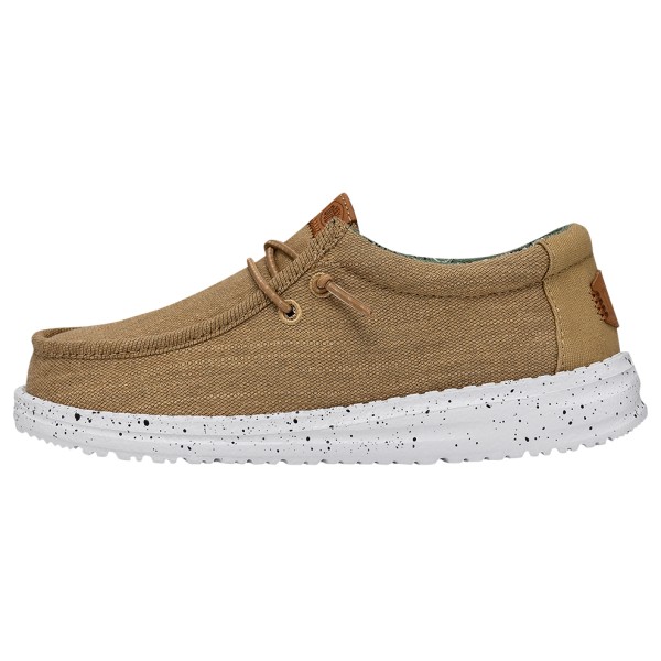 HeyDude - Kid's Wally Washed Canvas - Sneaker Gr 33/34 braun von HeyDude