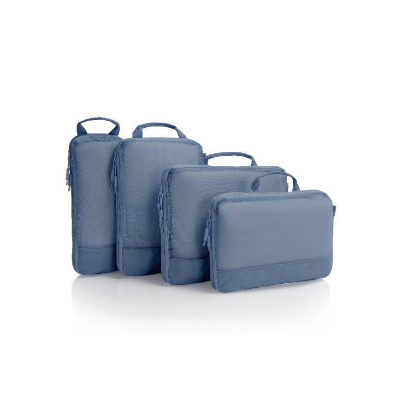 EcoTex - 4pc Kompressionspackwürfel Set in Blau von Heys