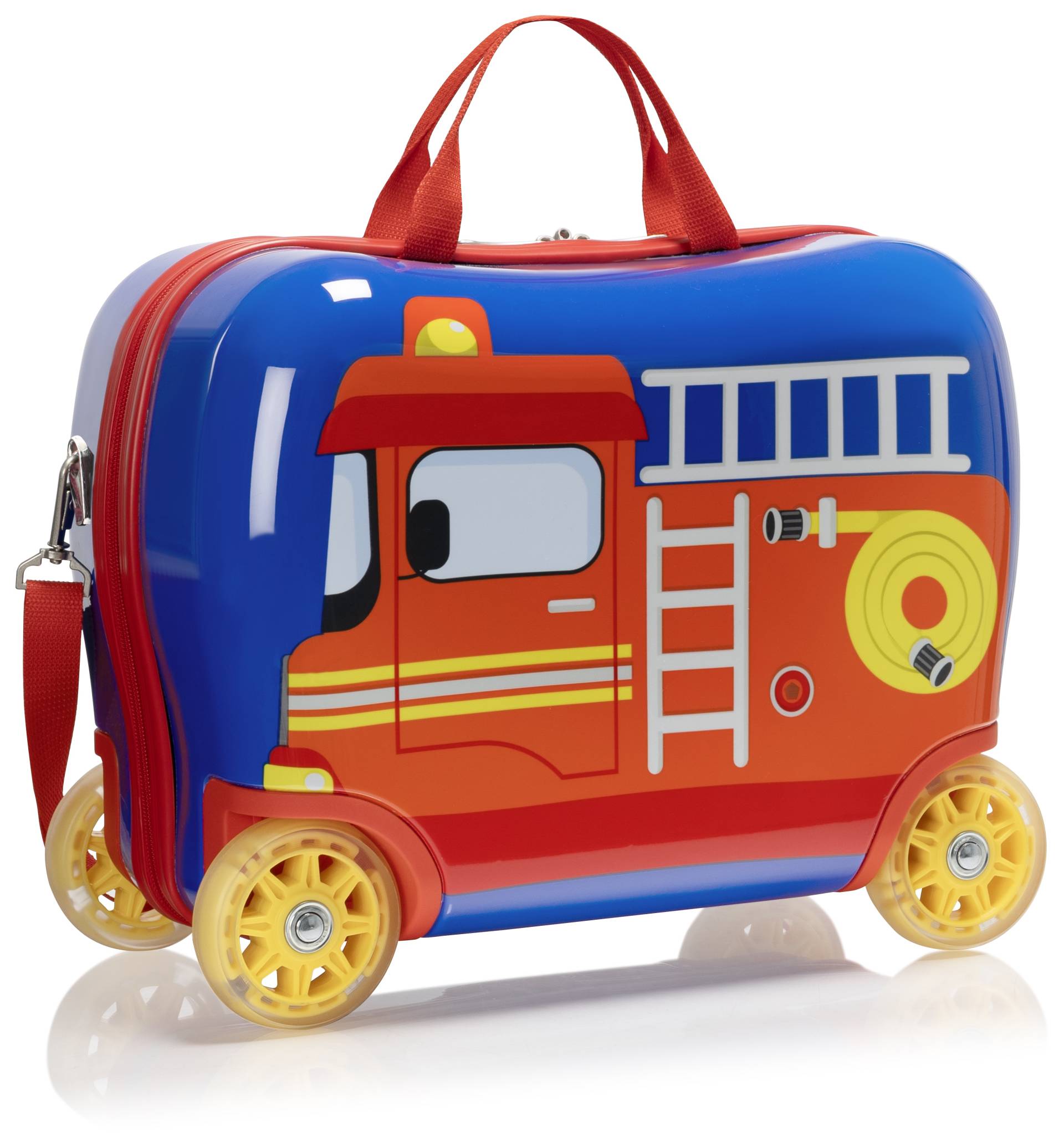 Heys Kinderkoffer »Kinderkoffer Heys Kids Ride-On Luggage, 16 cm«, 4 Rollen, Kindertrolley, Kinder Reisegepäck, Feuerwehrauto, Handgepäck von Heys