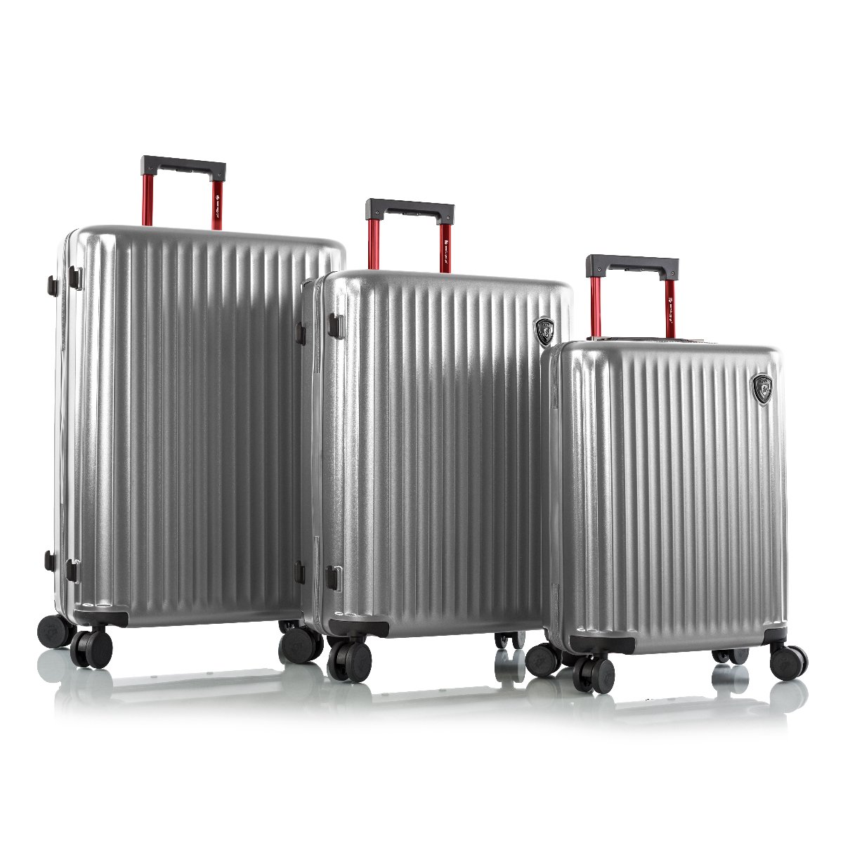 Smart Luggage - Hartschalenkoffer 3er Set Silber von Heys