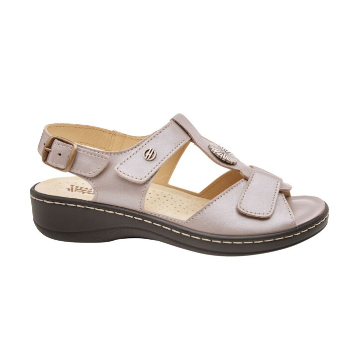 Hickersberger Leder-Sandalette Damen taupe, 35 von Hickersberger