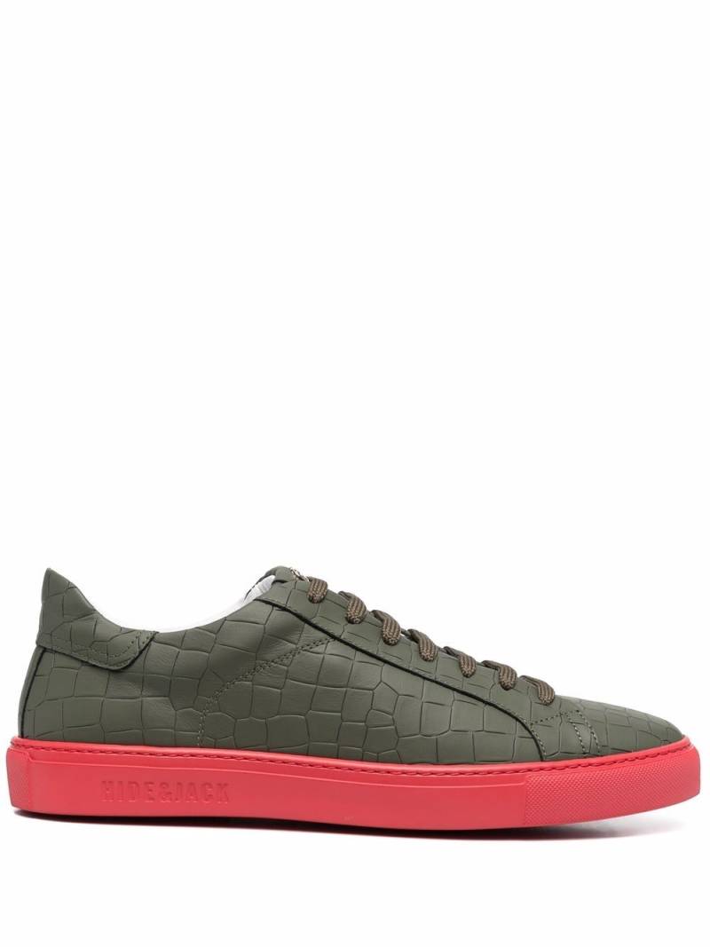 Hide&Jack crocodile-embossed leather sneakers - Green von Hide&Jack