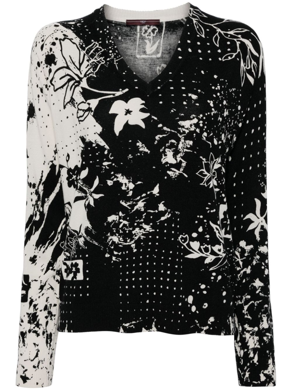 High Lucky Dip floral print jumper - Black von High