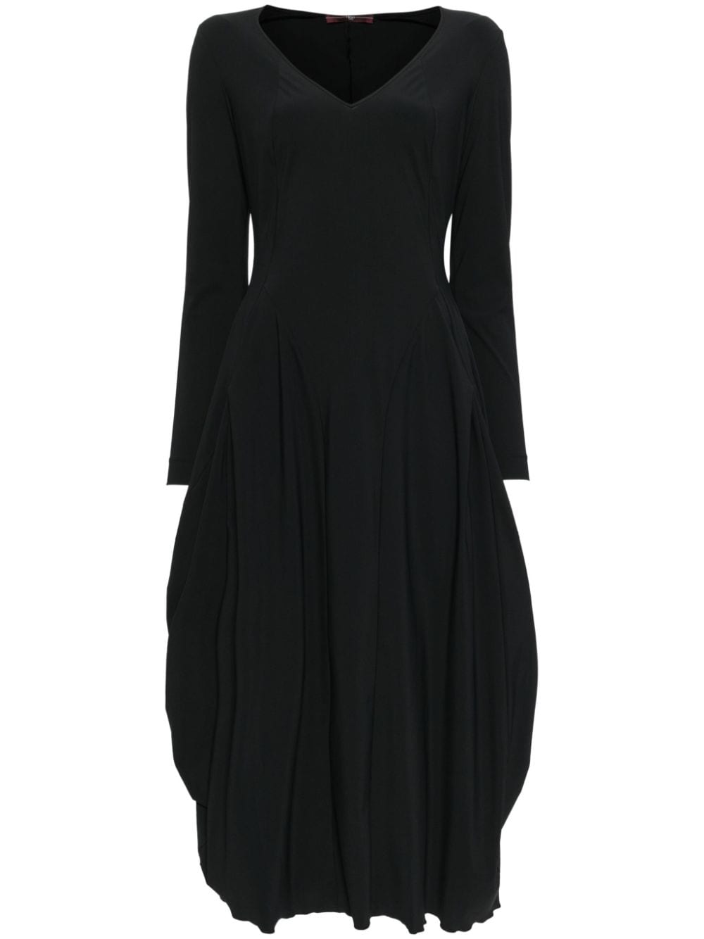 High balloon long-sleeves midi dress - Black von High