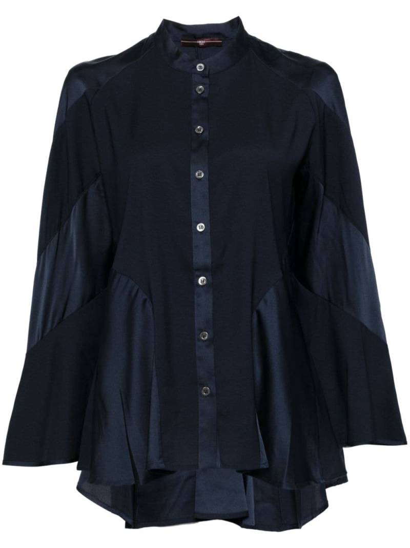 High flared long sleeves blouse - Blue von High