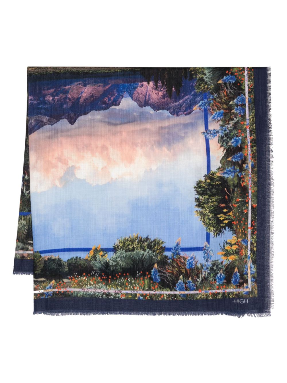 High glory days printed scarf - Blue von High