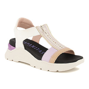 Hispanitas Grazia Damen Flache Sandalette Weiss von Hispanitas