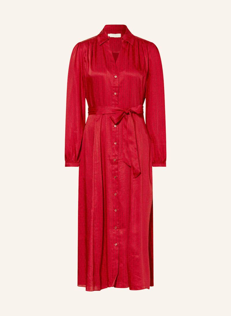 Hobbs Hemdblusenkleid Yvonne Aus Satin rot von Hobbs