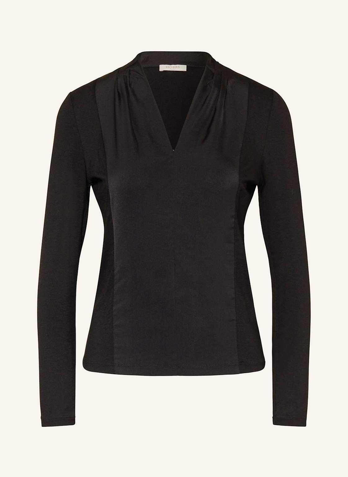 Hobbs Longsleeve Mel Im Materialmix schwarz von Hobbs