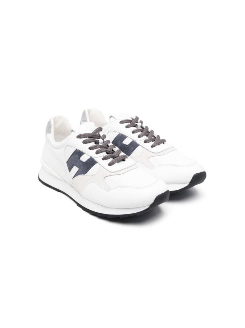 Hogan Kids R261 low-top leather sneakers - White von Hogan Kids