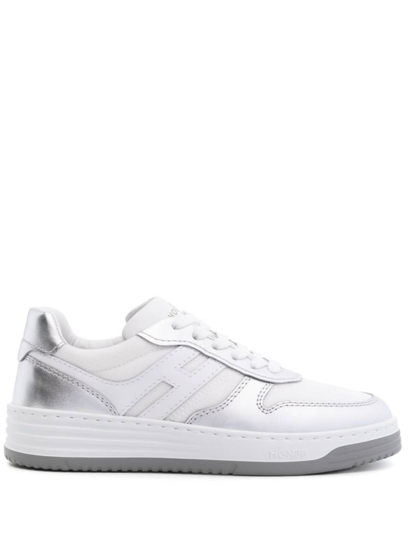 Hogan 630 metallic-panelled sneakers - White von Hogan