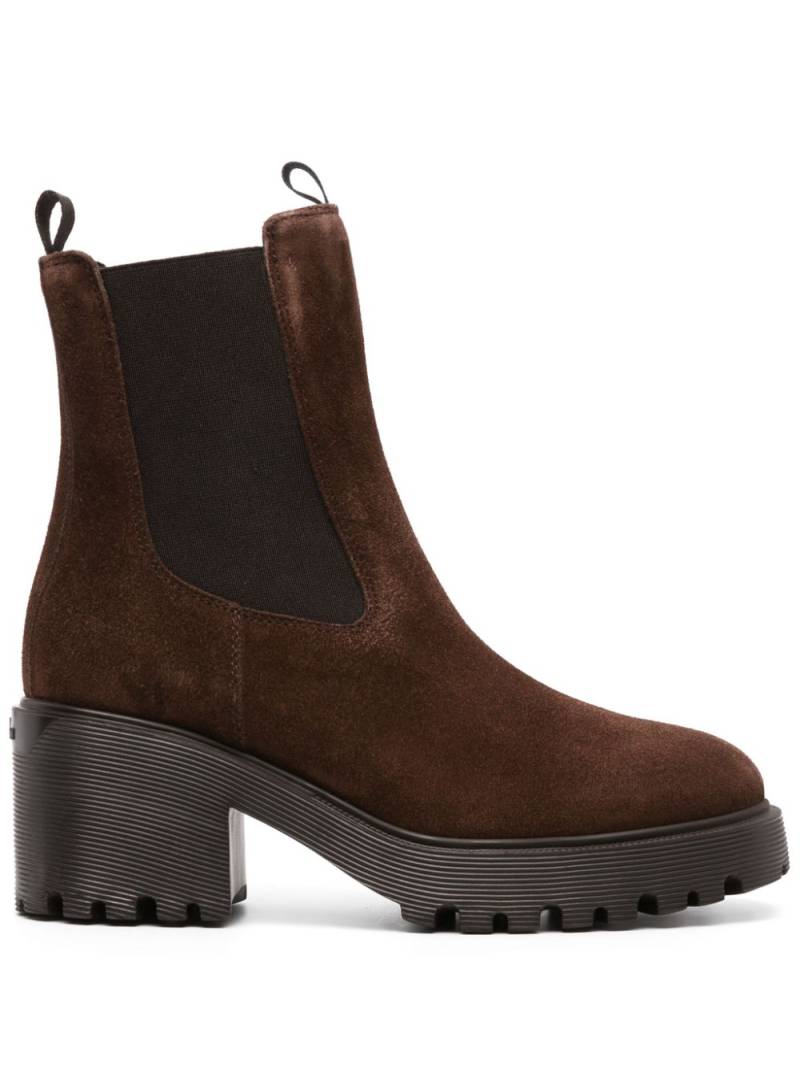 Hogan 70mm leather ankle boots - Brown von Hogan