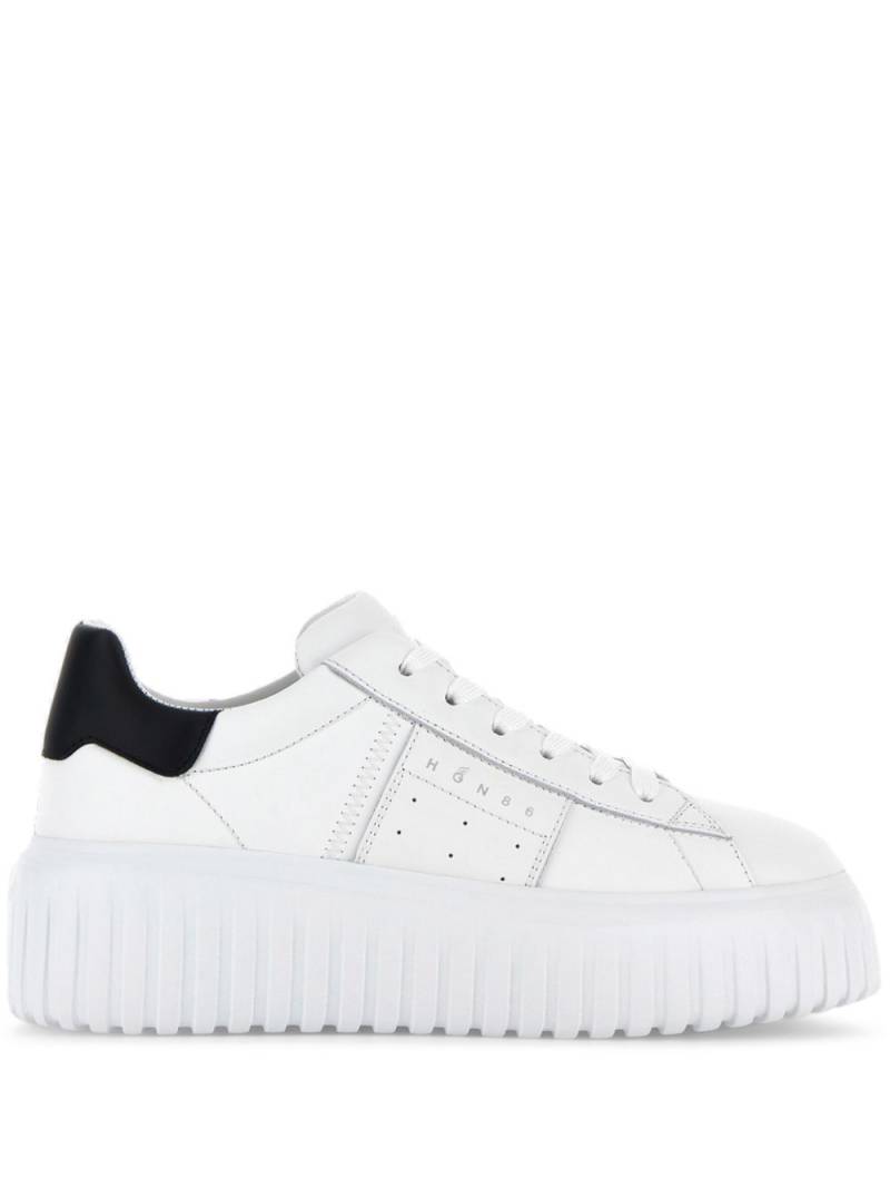 Hogan H-Stripes lace-up leather sneakers - White von Hogan