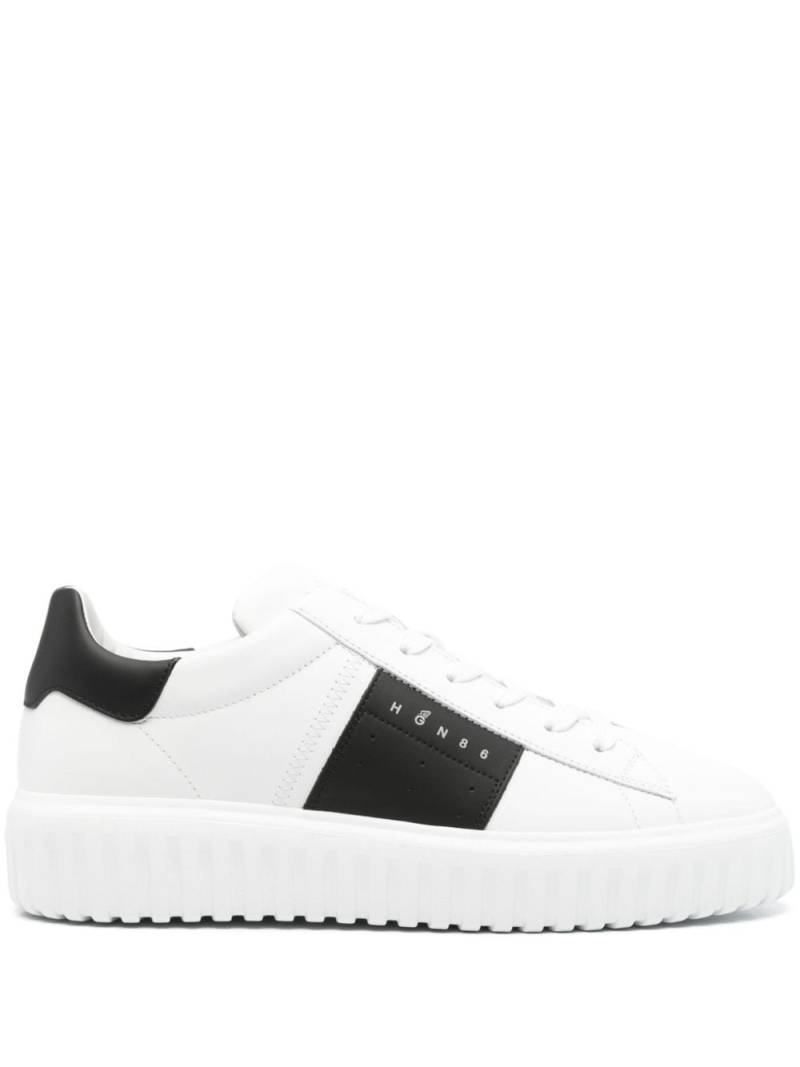 Hogan H-Stripes leather sneakers - White von Hogan