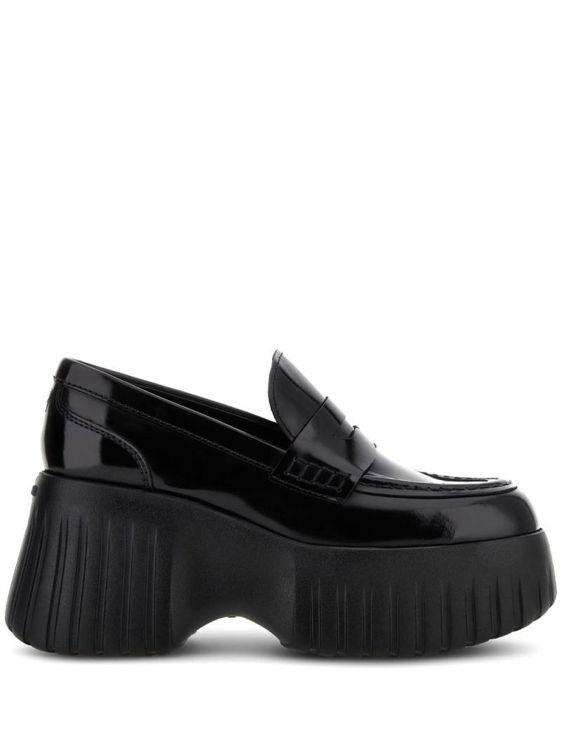 Hogan H-Stripes platform loafers - Black von Hogan