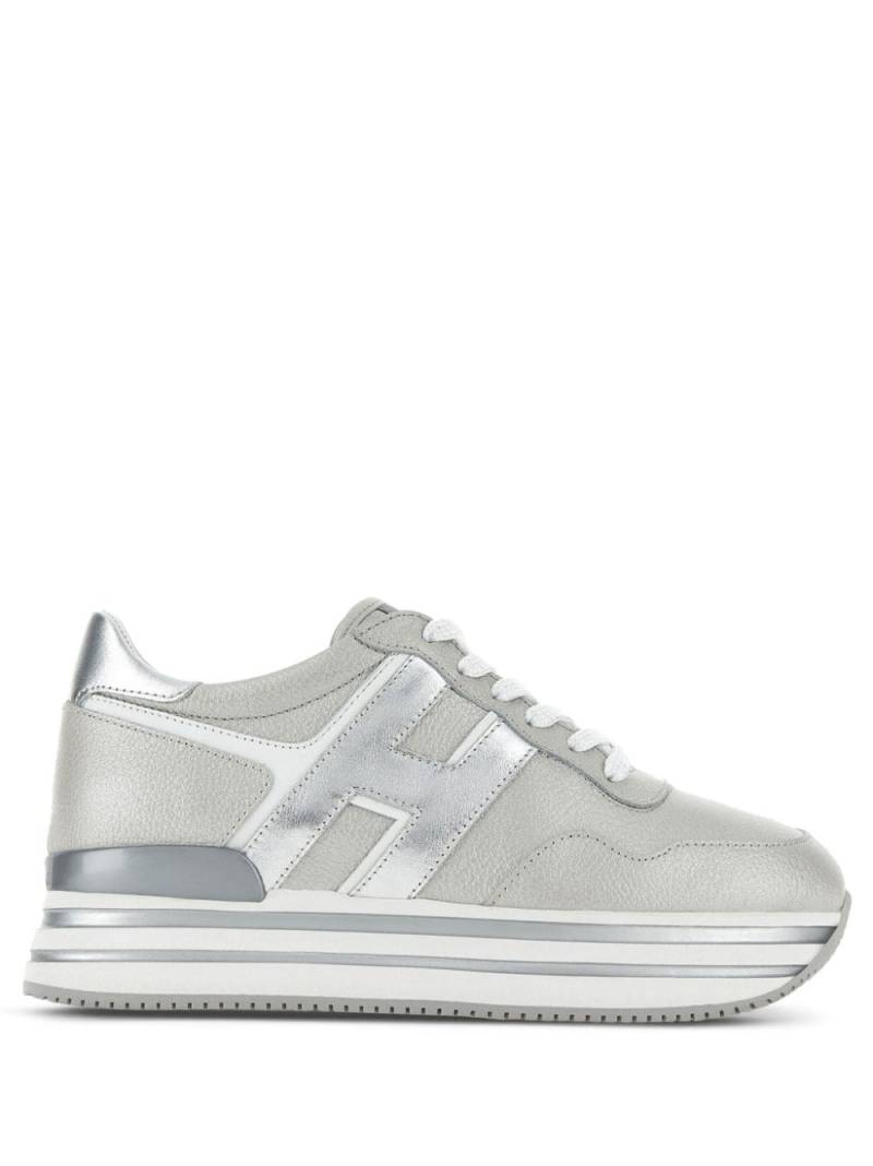 Hogan H483 leather platform sneakers - Grey von Hogan