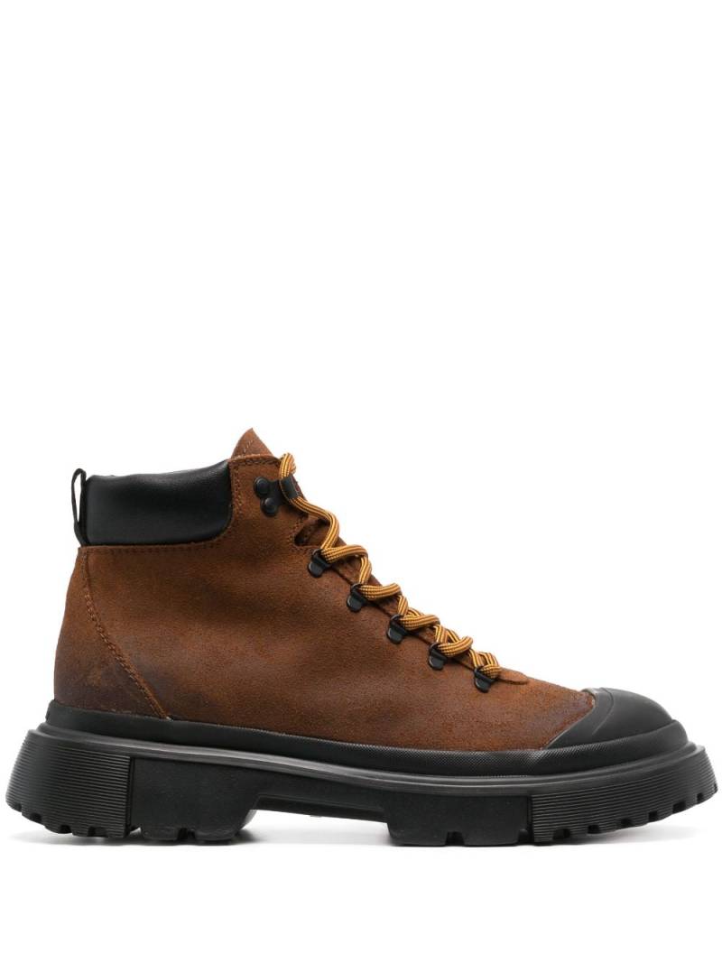 Hogan H619 lace-up leather boots - Brown von Hogan