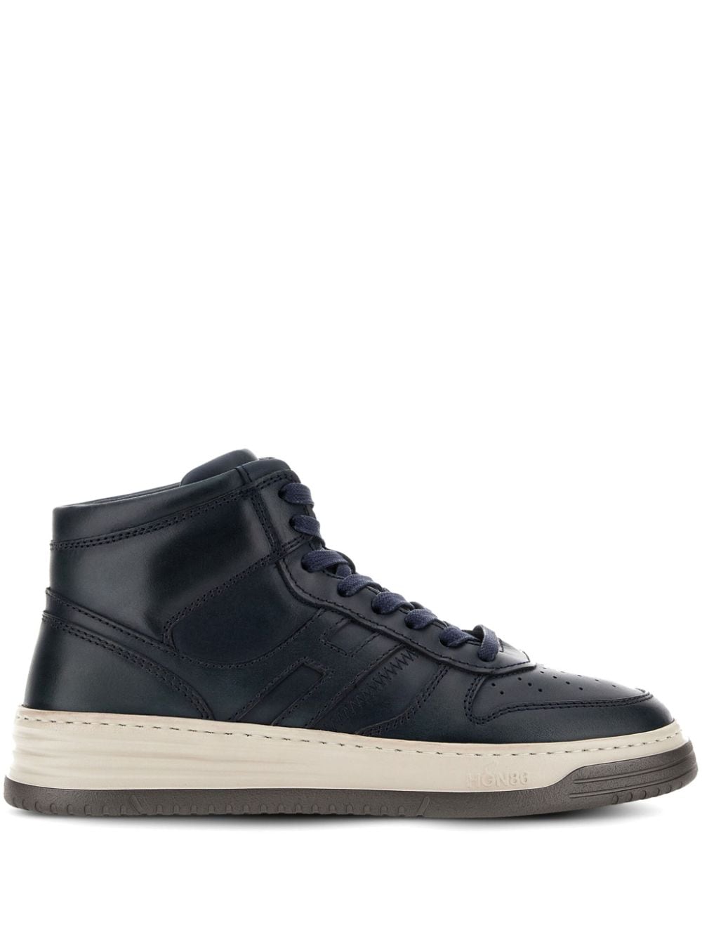 Hogan H630 logo-patch leather sneakers - Blue von Hogan