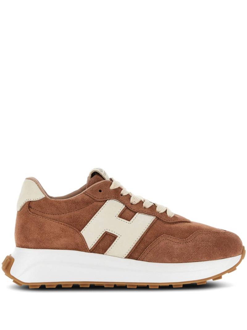 Hogan H641 panelled lace-up sneakers - Brown von Hogan