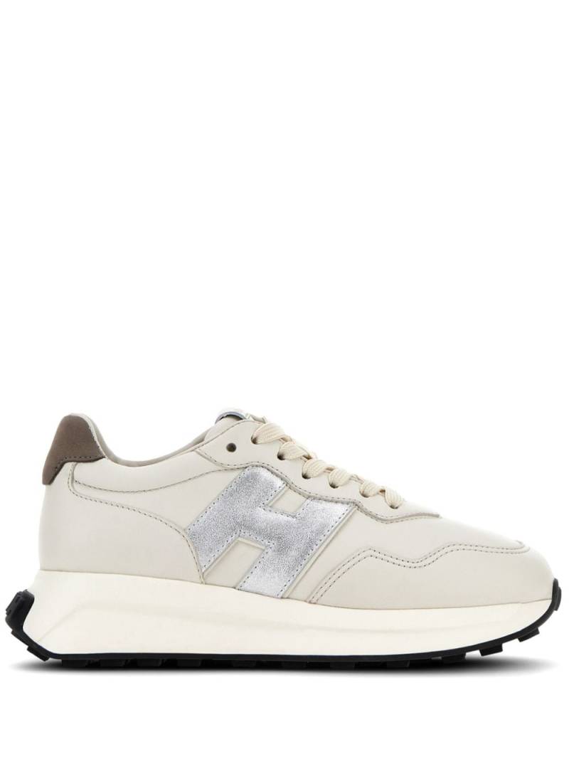 Hogan H641 panelled lace-up sneakers - Neutrals von Hogan