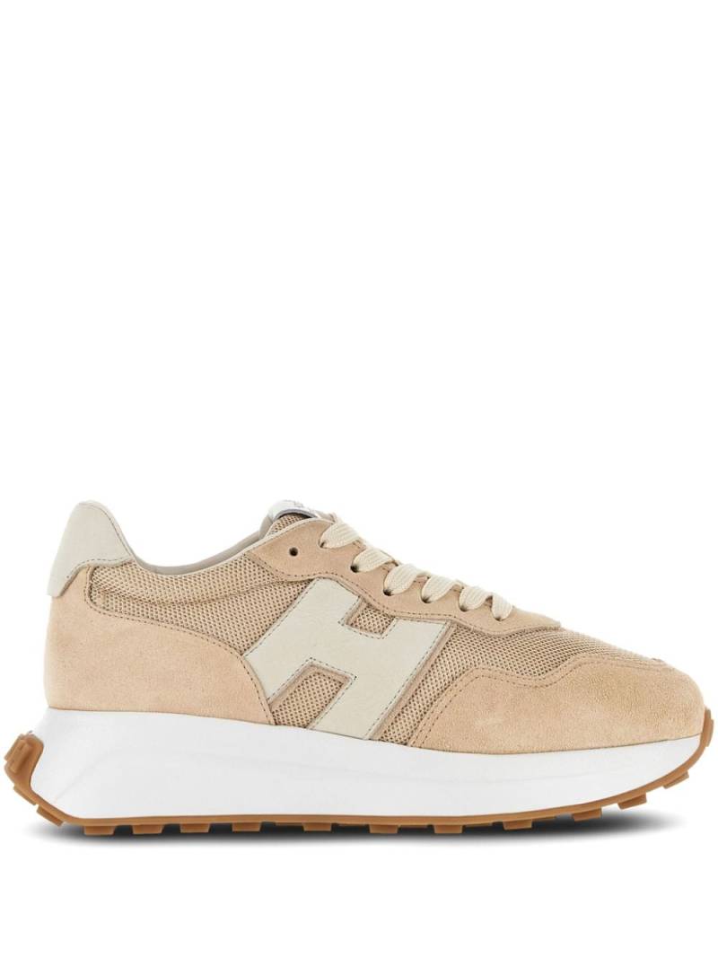 Hogan H641 panelled lace-up sneakers - Neutrals von Hogan