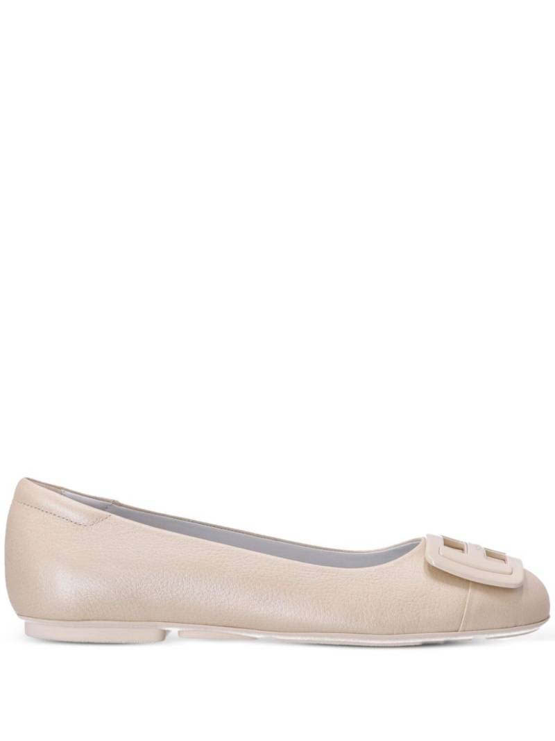 Hogan H661 patent-leather ballerina shoes - Neutrals von Hogan