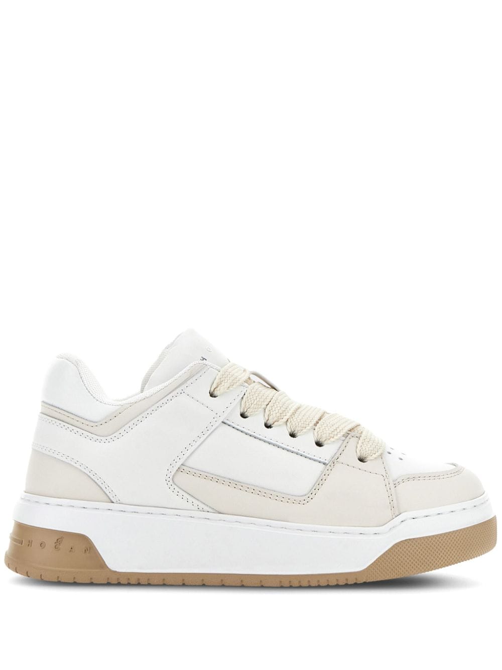 Hogan H667 lace-up leather sneakers - Neutrals