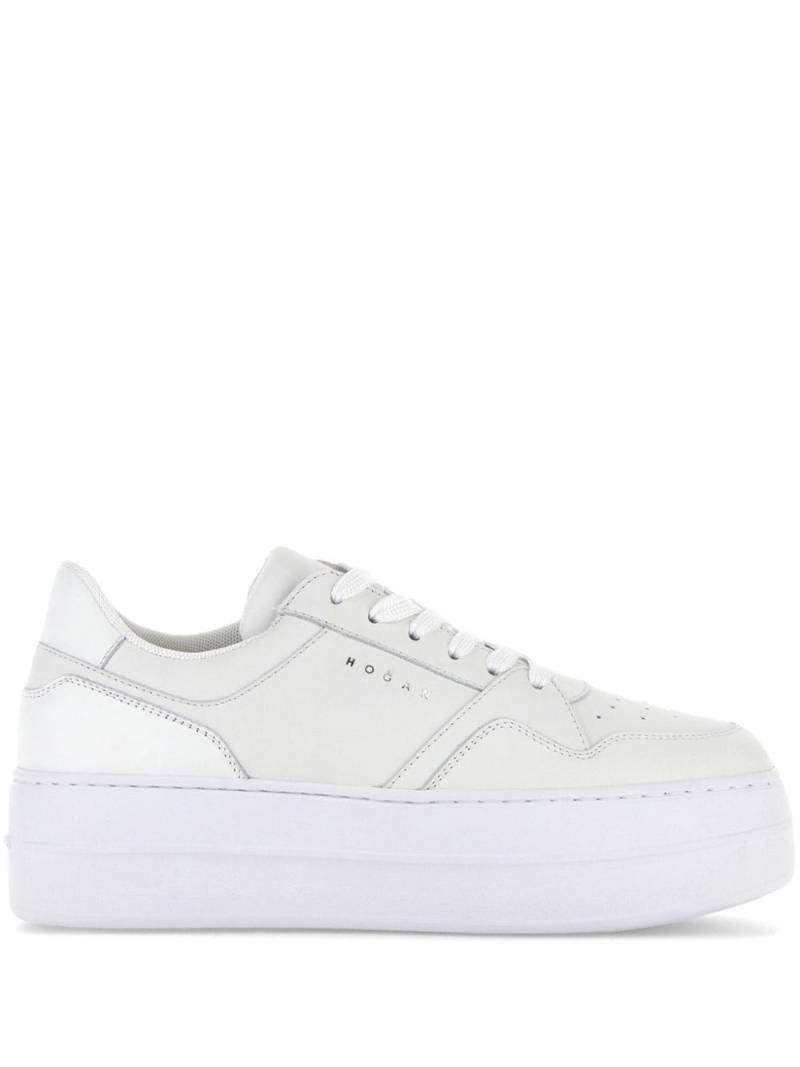 Hogan H670 flatform leather sneakers - White von Hogan