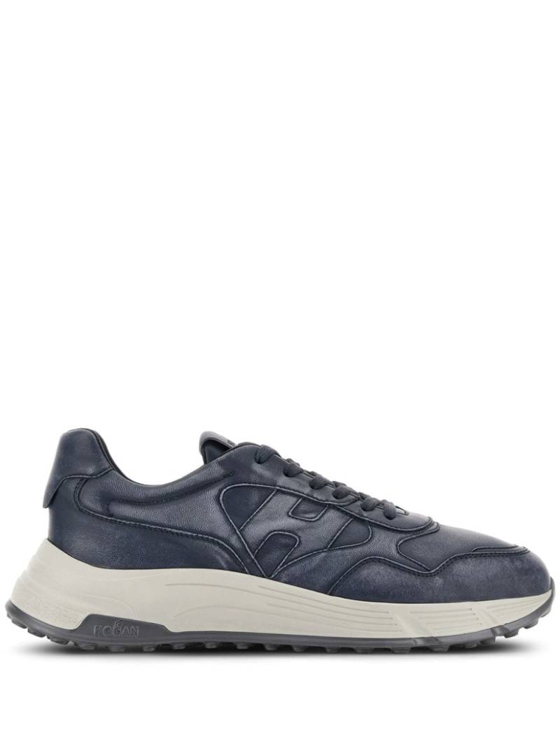 Hogan Hyperlight distressed leather sneakers - Blue von Hogan