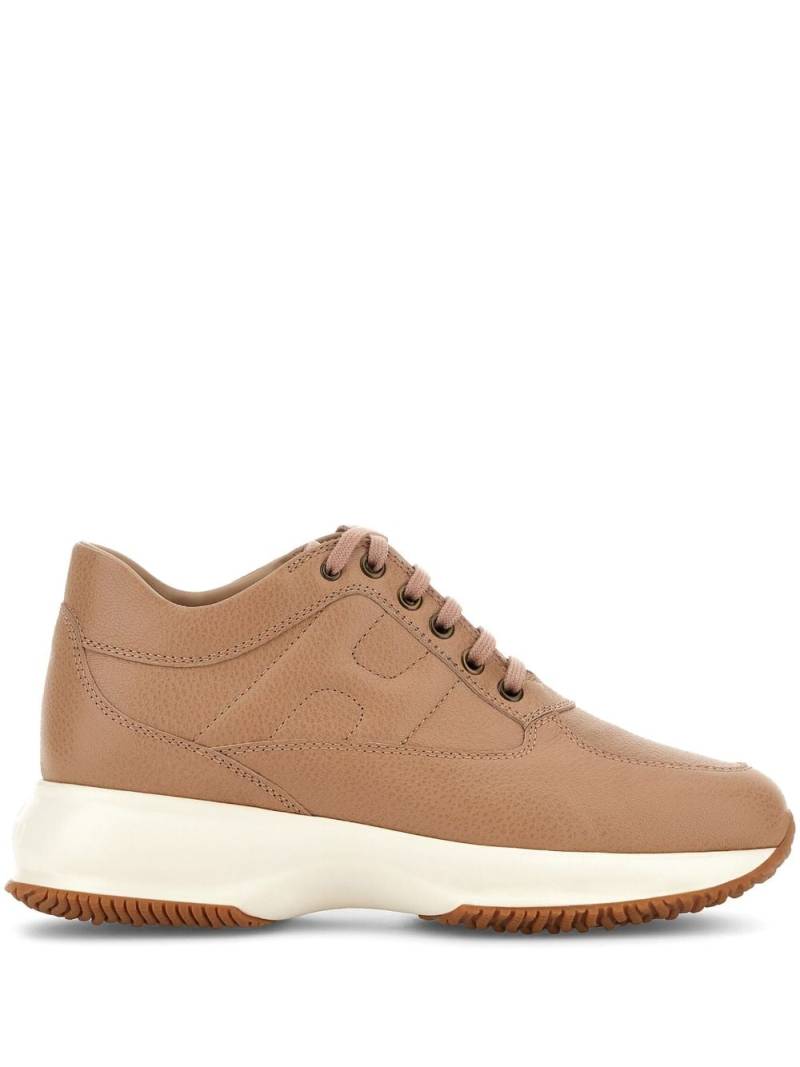 Hogan Interactive leather low-top sneakers - Brown von Hogan