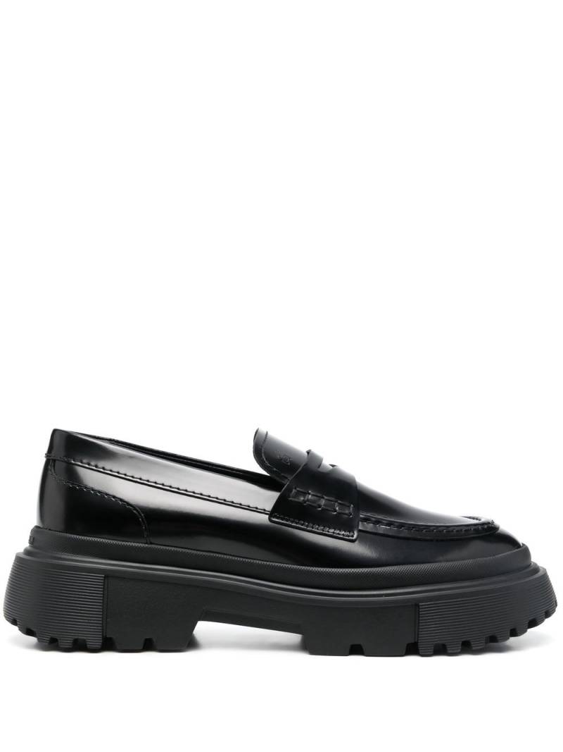 Hogan chunky leather loafers - Black von Hogan