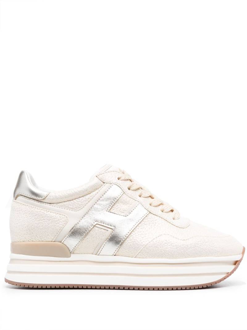 Hogan chunky-sole leather sneakers - Neutrals von Hogan