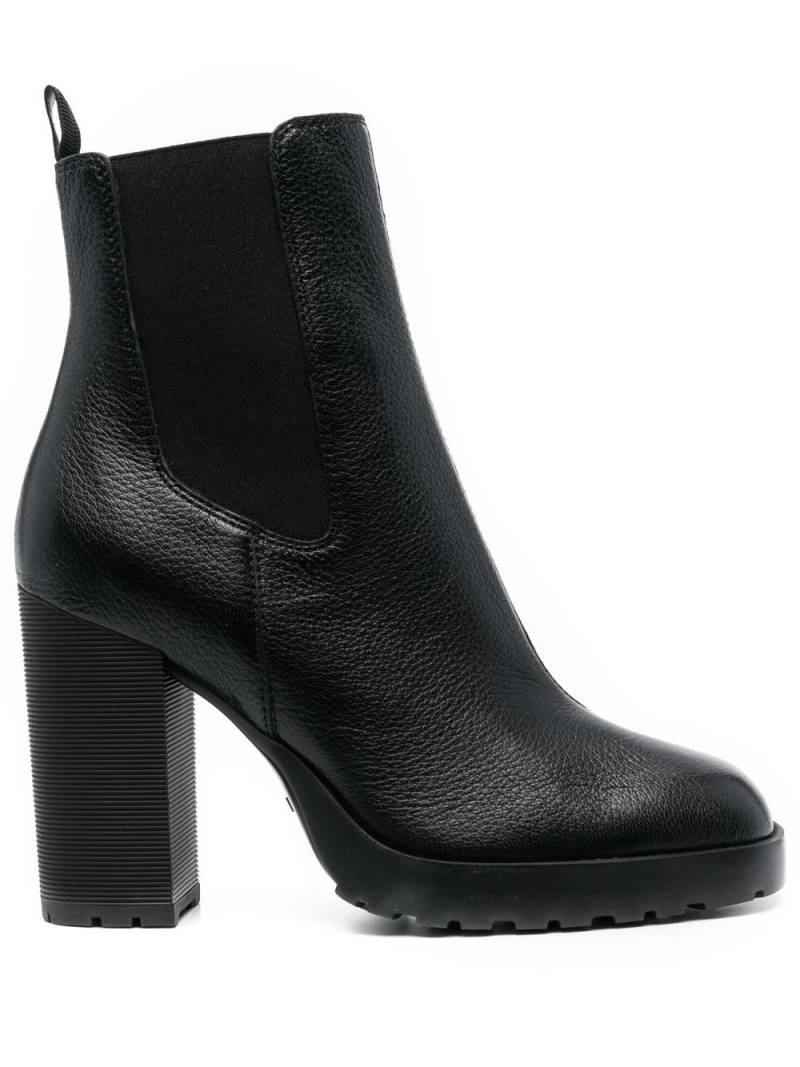 Hogan elasticated-panel ankle leather boots - Black von Hogan