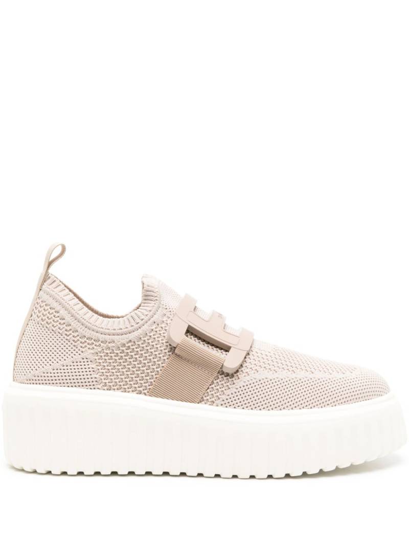 Hogan knitted wedge sneakers - Neutrals von Hogan