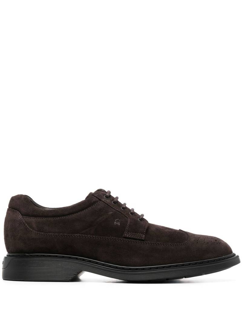 Hogan lace-up suede brogues - Brown von Hogan