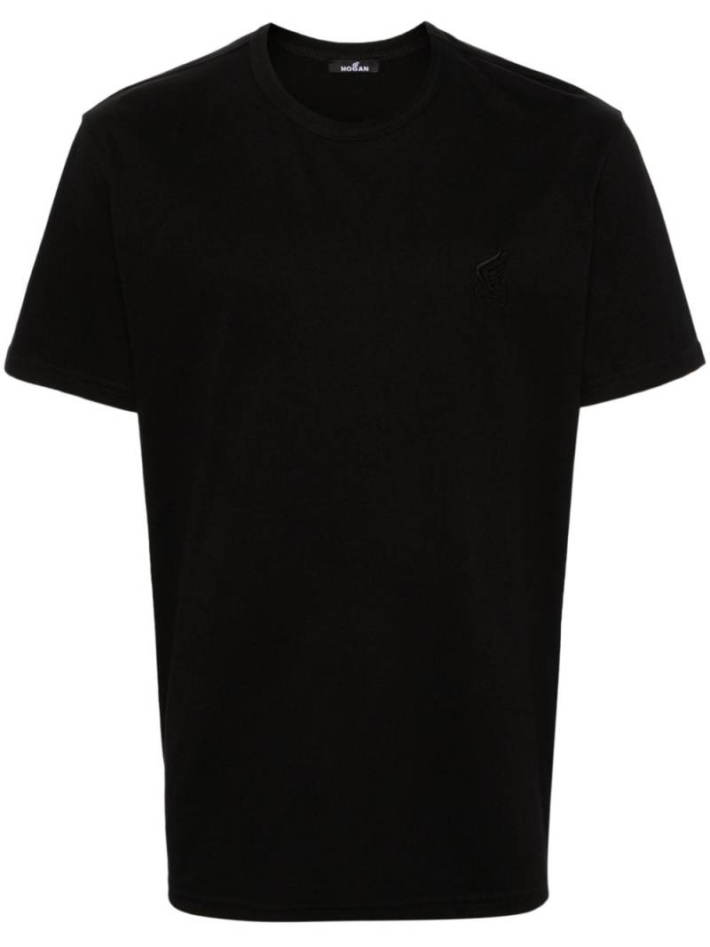 Hogan logo-embroidered cotton T-shirt - Black von Hogan