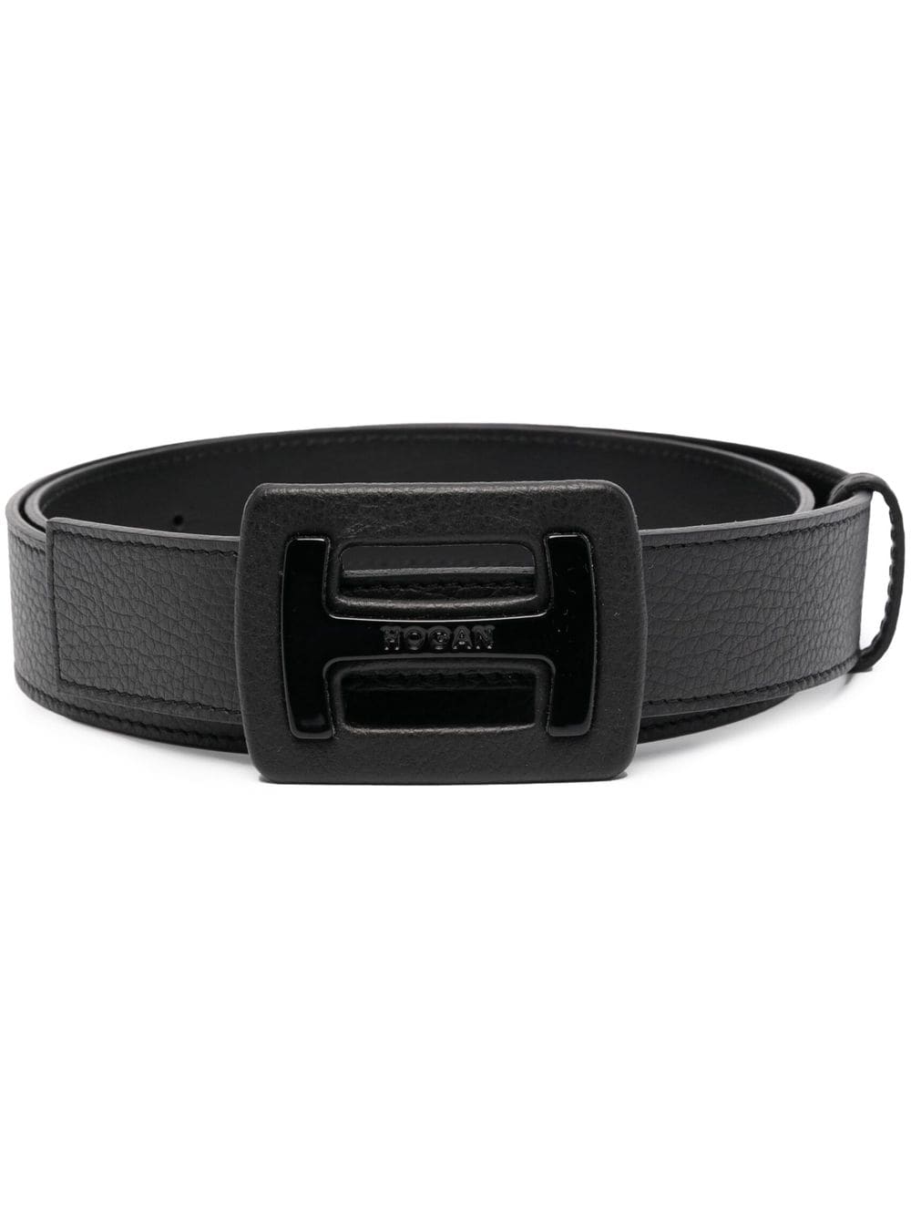 Hogan logo-engraved leather belt - Black von Hogan