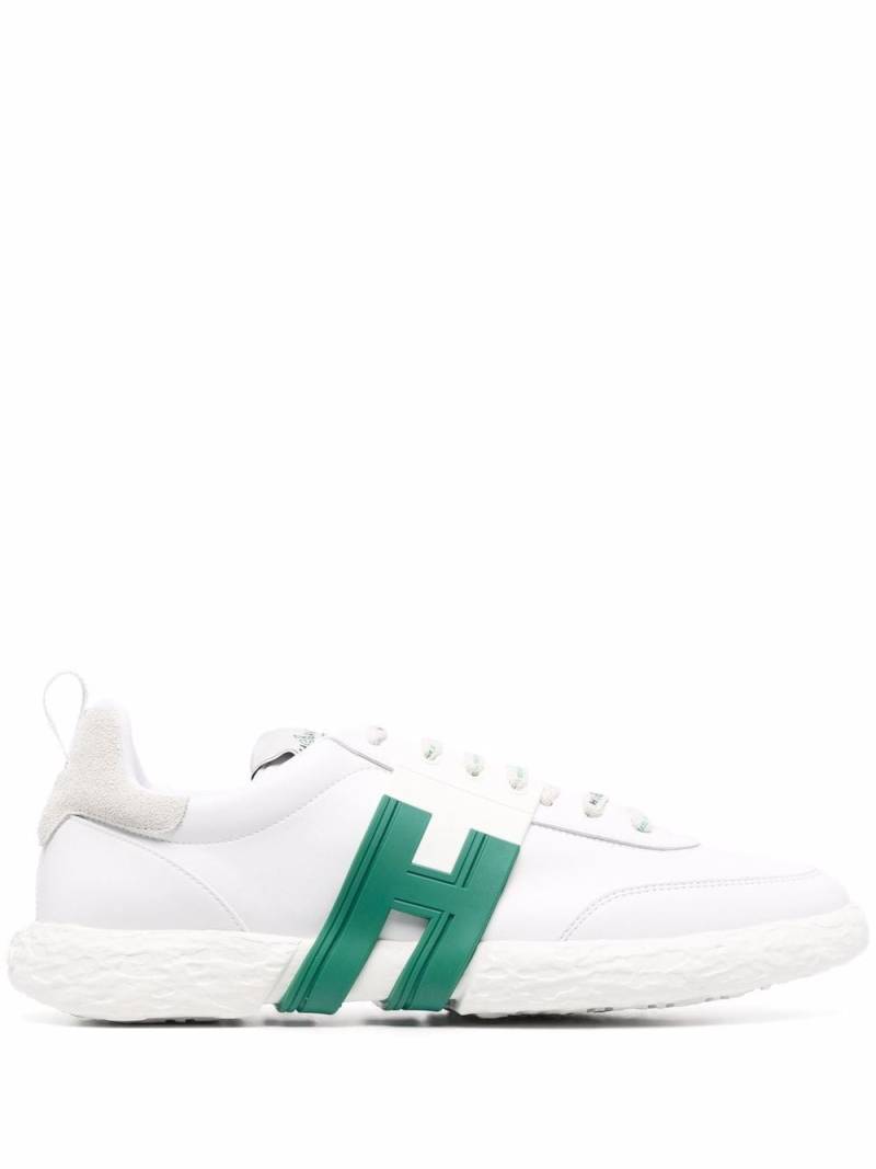 Hogan logo-patch lace-up sneakers - White von Hogan